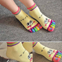 Load image into Gallery viewer, JECKSION 2016 New Hot Fashion One Pair Lady Women Girls Smile Five Fingers Print Trainer Toe Ankle clothesSocks