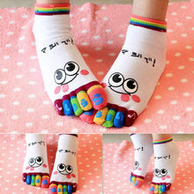 Load image into Gallery viewer, JECKSION 2016 New Hot Fashion One Pair Lady Women Girls Smile Five Fingers Print Trainer Toe Ankle clothesSocks