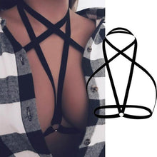 Load image into Gallery viewer, High Quality Alluring Women Harness Bra Elastic   Strappy Hollow Out Bra Bustier