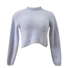Load image into Gallery viewer, Women Sweater Long-sleeved High-necked Shirt Umbilical Bottomed Plush Top Blouse Female Fashion High Qaultiy #LSW