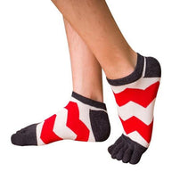 Load image into Gallery viewer, Patchwork color stripes socks Breathable Five Toe Cotton Socks Trainer Finger meias Cartoon styles wholesale Socks
