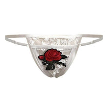 Load image into Gallery viewer, Sexy G-String Women Lace Floral Appliques Briefs Panties Thongs Lingerie Mid-Rise Underwear White Black Briefs female Intimates