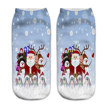 Load image into Gallery viewer, 3D Printed Christmas Funny Socks Women Cute Unisex Low Cut Ankle Socks Multicolor Santa Claus Printed calcetines divertidos