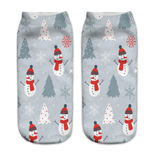 Load image into Gallery viewer, 3D Printed Christmas Funny Socks Women Cute Unisex Low Cut Ankle Socks Multicolor Santa Claus Printed calcetines divertidos