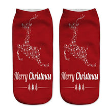 Load image into Gallery viewer, 3D Printed Christmas Funny Socks Women Cute Unisex Low Cut Ankle Socks Multicolor Santa Claus Printed calcetines divertidos