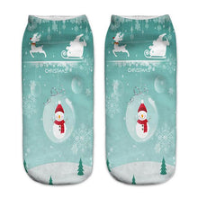 Load image into Gallery viewer, 3D Printed Christmas Funny Socks Women Cute Unisex Low Cut Ankle Socks Multicolor Santa Claus Printed calcetines divertidos