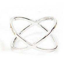 Load image into Gallery viewer, Cross the three-dimensional hollow around ring Women Finger X Cross Three-dimensional Hollow Out Alloy Ring