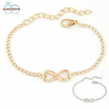 Load image into Gallery viewer, SUSENSTONE 2017 Bracelet for Women Fashion Link Chain Women Men Handmade Gift Charm 8 Shape Jewelry Infinity Siver Gold 20pcs