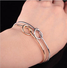 Load image into Gallery viewer, Simple knot bracelet Chic Fashion Simple Knot Bangle Cuff Opening Bracelet Copper Casting Jewelry