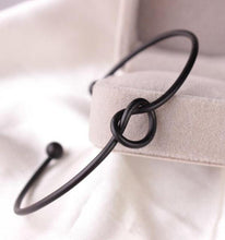 Load image into Gallery viewer, Simple knot bracelet Chic Fashion Simple Knot Bangle Cuff Opening Bracelet Copper Casting Jewelry