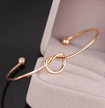 Load image into Gallery viewer, Simple knot bracelet Chic Fashion Simple Knot Bangle Cuff Opening Bracelet Copper Casting Jewelry