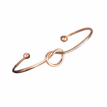 Load image into Gallery viewer, SUSENSTONE Chic Fashion Simple Knot Bangle Cuff Opening Bracelet Copper Casting Jewelry