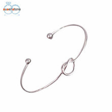 Load image into Gallery viewer, SUSENSTONE Chic Fashion Simple Knot Bangle Cuff Opening Bracelet Copper Casting Jewelry