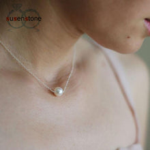 Load image into Gallery viewer, SUSENSTONE 2016 Women necklace chain clavicle Faux Pearl girl Imitate Pearl Bib Choker Statement Collar Necklace accessories