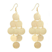 Load image into Gallery viewer, 1Pair Women Alloy Circular Dangle Earings Eardrop Jewelry