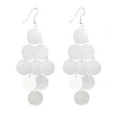 Load image into Gallery viewer, 1Pair Women Alloy Circular Dangle Earings Eardrop Jewelry