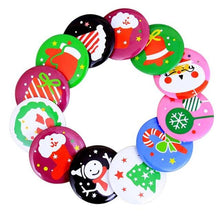 Load image into Gallery viewer, 3PC  Christmas Decorative articles Tinplate Badge Brooch Badge Suit Hats Corsets Brooches Decoration Christmas Pendant #30