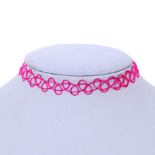 Load image into Gallery viewer, SUSENSTONE Vintage Stretch Stretch Tattoo Choker Necklace Elastic Collar Black Henna Style Necklace Women Summer Fashion Jewelry