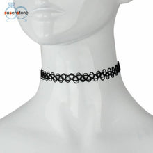Load image into Gallery viewer, SUSENSTONE 50pcs Tattoo Chokers Necklace Vintage Black Collares Stretch Quarz Elastic Henna Gothic Punk Elastic Women jewelry