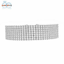 Load image into Gallery viewer, SUSENSTONE Women Full Crystal Rhinestone Choker Necklace Wedding Jewelry