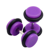 Load image into Gallery viewer, 2X Acrylic Fake Cheater Ear Stretcher Expander Plug Tunnel Barbell Earrings Acrylic multicolor Stud Earrings #30