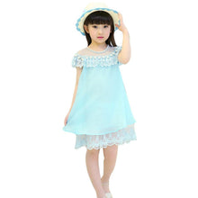 Load image into Gallery viewer, Girls Party and Wedding Dresses 2017 Summer Baby Girls Costume Kids Dress with Pearls Reine Fes Neiges Lace Princess Dress 3-7Y