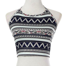 Load image into Gallery viewer, Women Boho Tank Tops Bustier Bra Vest Crop Bralette Shirt Blouse Cami Blue L