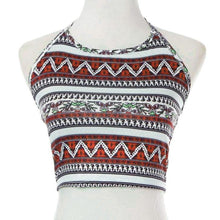 Load image into Gallery viewer, Women Boho Tank Tops Bustier Bra Vest Crop Bralette Shirt Blouse Cami Blue L