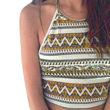 Load image into Gallery viewer, Women Boho Tank Tops Bustier Bra Vest Crop Bralette Shirt Blouse Cami Blue L