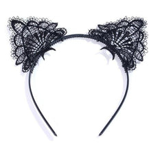 Load image into Gallery viewer, Funny Cat Ears Headband for Girls Women Lady hairband Water Soluble Lace Band Hair Accessories wholesale