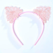 Load image into Gallery viewer, Funny Cat Ears Headband for Girls Women Lady hairband Water Soluble Lace Band Hair Accessories wholesale