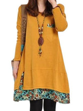 Load image into Gallery viewer, Patchwork Floral Hemline Women's Dress