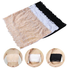 Load image into Gallery viewer, 3pcs Women's Floral Lace Stretchy Strapless See Through Bandeau Tube Top with Bra