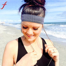Load image into Gallery viewer, Unisex Sweatband Stripe Sporting Fitness Stretch Headband Hair Band Sweat Absorbing Headband Hearband New Style Protector