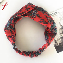 Load image into Gallery viewer, Feitong Brand Bohemia Headbands Fitness Hair Accessories For Women Floral Printed Lacy Stretchy Wide Head Band Turban Hairband