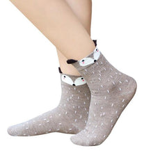 Load image into Gallery viewer, 1Pair Funny Socks Women Cute Little Animal Fox Printed Lady Socks harajuku designer fashion street In The Tube Socks For Autumn