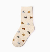 Load image into Gallery viewer, Feitong 1 Pair Funny Socks Cute long happy Socks Women Girl Casual Comfortable Character Print Cotton Cat Socks calcetines mujer