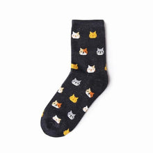 Load image into Gallery viewer, Feitong 1 Pair Funny Socks Cute long happy Socks Women Girl Casual Comfortable Character Print Cotton Cat Socks calcetines mujer