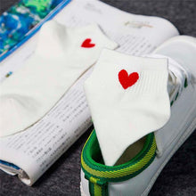 Load image into Gallery viewer, Feitong 1Pair Cotton Short Socks 2017 Womens Geometric Heart Printed Ankle High Low Cut Cotton Funny  Socks popsocket
