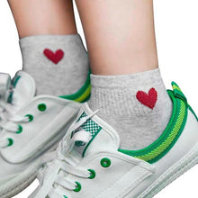 Load image into Gallery viewer, Feitong 1Pair Cotton Short Socks 2017 Womens Geometric Heart Printed Ankle High Low Cut Cotton Funny  Socks popsocket