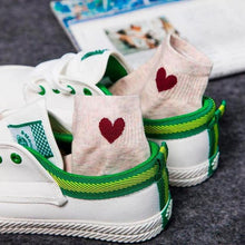Load image into Gallery viewer, Feitong 1Pair Cotton Short Socks 2017 Womens Geometric Heart Printed Ankle High Low Cut Cotton Funny  Socks popsocket