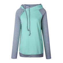 Load image into Gallery viewer, Women's Funnel Neck Collar Oblique Zipper Casual Tunic Long Sleeve Hoodie Pullover Sweatshirt for Autumn Winter