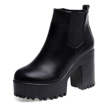 Load image into Gallery viewer, Women Boots Square Heel Platforms Leather Thigh High Pump Boots  Shoes