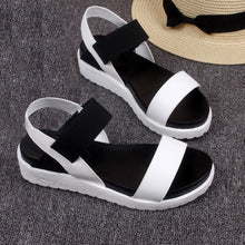 Load image into Gallery viewer, Women's Summer Sandals Shoes Peep-toe Low Shoes Roman Sandals Ladies Flip Flops
