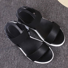 Load image into Gallery viewer, Women's Summer Sandals Shoes Peep-toe Low Shoes Roman Sandals Ladies Flip Flops