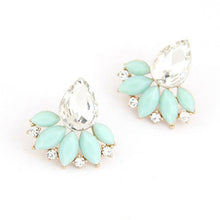 Load image into Gallery viewer, Ladies Fashion OL Temperament Shining Gem Leaves Earrings