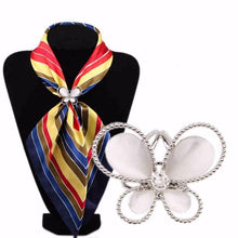 Load image into Gallery viewer, Tricyclic Butterfly Scarf Buckle Wedding Brooch Holder Scarf Jewelry