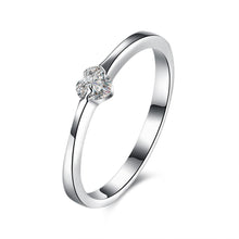 Load image into Gallery viewer, 925 Sterling Silver Ring Inlaid heart ring jewelry wholesalers wholesale site factory direct SVR082