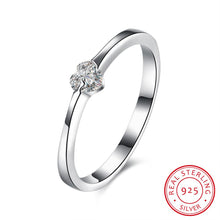 Load image into Gallery viewer, 925 Sterling Silver Ring Inlaid heart ring jewelry wholesalers wholesale site factory direct SVR082