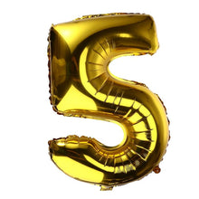 Load image into Gallery viewer, 32 inch Thickened Helium Foil Balloons Birthday Number Balloons for Wedding Anniversary Decoration (Gold)